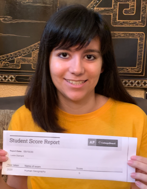 Leslie Diamant Receives Perfect Score on AP Human Geography Exam