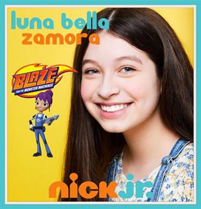 Luna Zamora was cast in a guest starring role on the Nickelodeon show Blaze and the Monster Machines