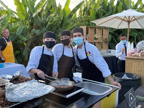 OCSA students from The Mekjian Culinary Arts & Hospitality Conservatory were invited to participate in the MaxLove Project Farm to Fork Dinner at Tanaka Farms