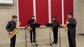 The BingYi Saxophone Quartet has been chosen to advance to the Junior Wind Division Quarterfinals of the Fischoff National Chamber Music Competition