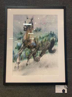 Irene Son received the Judges Award in the painting category at the OC Fair and received The Korea Daily CEO Award for her piece, “Anxious Future”