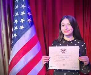 Luna Zamora was awarded the President’s Gold Volunteer Service Award from The White House