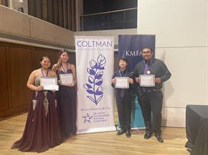 Amy Lee, as a part of the Evie Quartet from the Colburn School, received the grand prize and first place in the Junior Division at the 2023 Coltman Chamber Music Competition