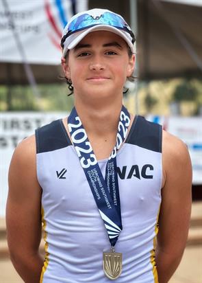 Colin Savage took second place in the Men’s U16 4+ at the 2023 US Rowing Southwest Youth Championships