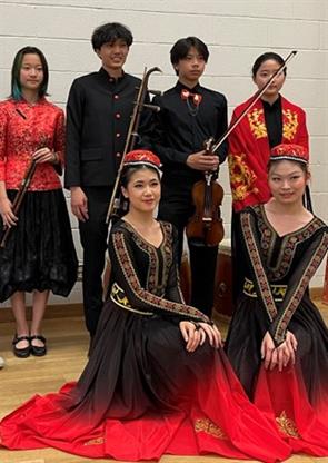 Ella He, Emma He, Katelyn Hu, Bryce Leng, and Angel Shen were in the “The Monkey King,” a famous Chinese epic tale told through a fusion of western and Chinese musical traditions
