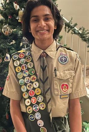 Joshua D'Souza earned his Eagle Rank this year after being in the Boy Scouts for 10 years
