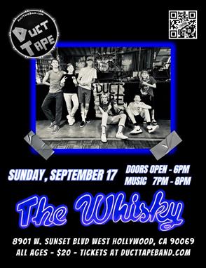 JJ Barton and his band, Duct Tape, played live at the renowned Hollywood venue Whisky a Go Go on Sunset Boulevard