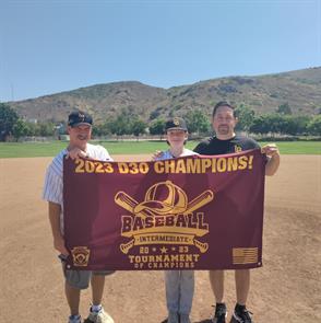 Noah Flores and his baseball team, The Dirtbags, won the SoCal Intermediate Tournament of Champions in June, capping off their undefeated season 18-0