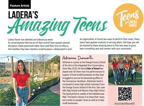 Students Featured in Ladera Ranch Roots and Wings Magazine