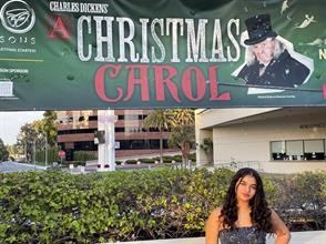 Chiara Cecconi was cast as Girl About Town in “A Christmas Carol” at the South Coast Repertory Theater