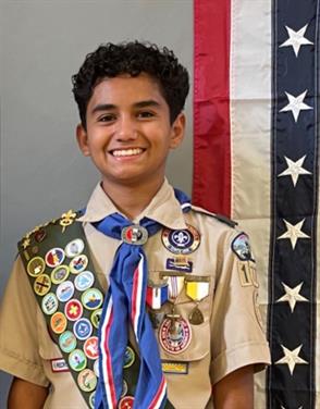 Sebastian Nunez advanced to the rank of Eagle Scout with Boy Scouts of America Troop 1776
