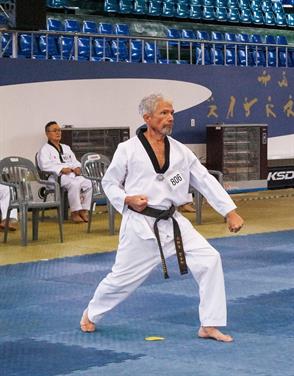 Stephen Amsler (Elective Taekwondo Teacher) traveled to the Kukkiwon World Taekwondo Headquarters in Seoul, South Korea to test for his eighth-degree black belt