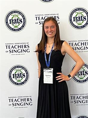 Sydney Sublette earned Third Place and secured her spot as a top three finalist in the Lower High School Classical Treble category at the National Association of Teachers of Singing National Competition