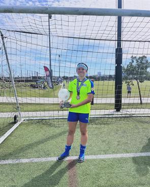 Mikah Toyama won the National College Showcase Tournament with her soccer team, the SoCal Blues
