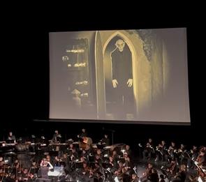 Sebastian Chang, Instrumental Music Conservatory Instructor, performed in the second live score presentation of the classic silent film “Nosferatu” with the Louisville Orchestra