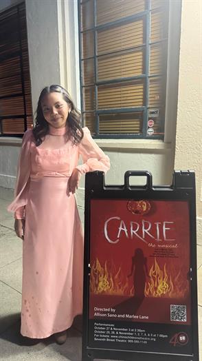 Miley Jane Gavarrete was cast as Frieda in the Chino Community Children’s Theatre production of “Carrie: The Musical”