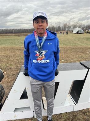 Cyrus Talesh ran in the USATF National Junior Olympic Cross Country Championship