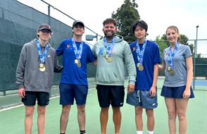 The OCSA Tennis Team triumphed over Irvine’s Heritage Park Club Team, securing the final victory of the league tournament and claiming a second consecutive championship title