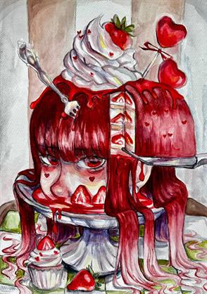 Stella Cao had her artwork, titled “Have a Piece of My Mind,” accepted to be published by Celebrating Art, sponsored by Blick Art Materials