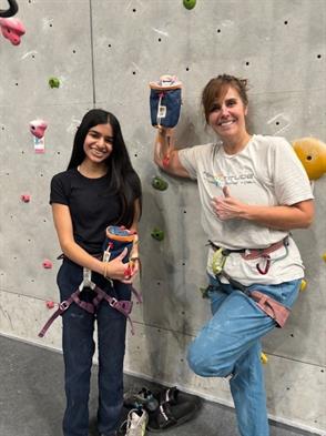 Science Instructor Christine Karlberg wrote a DonorsChoose grant that provided funding for the purchase of harnesses, chalk bags, and chalk for the SO OCSA Climbing Club