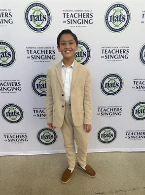 Brendan McCanta was awarded first place at National Association of Teachers of Singing