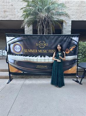 Lindsay Nguyen won a Certificate of Achievement for the 2025 Music Teachers' Association of California Contemporary Festival